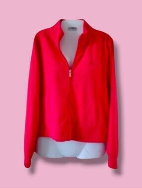 Juicy by Juicy Couture | Y2K Cute Hot Pink Terry Track Jacket (SIZE L)